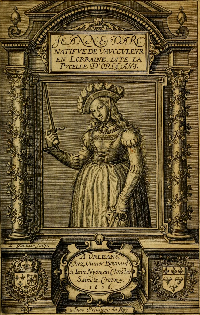 An illustration from L'histoire et discours au vray du siège qui fut mis devant la ville d'Orléans, par les Anglois, le mardy XII jour d'octobre MCCCCXXVII regnant alors Charles VII, roy de France ..., 1606, leaf 4