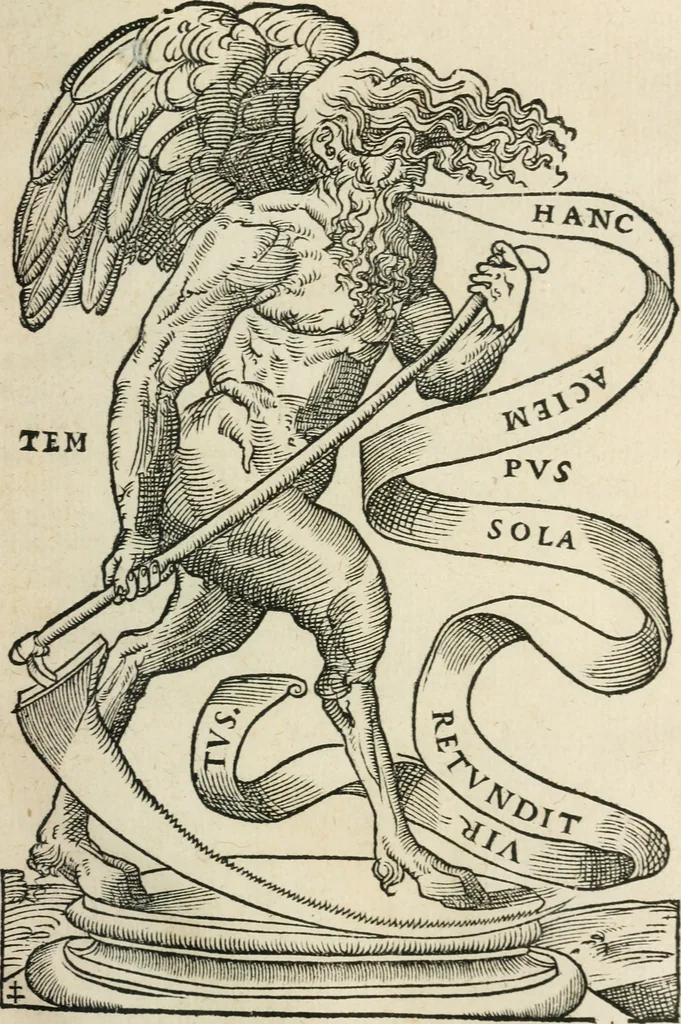 An illustration from L'histoire naturelle des estranges poissons marins, avec la vraie peincture & description du daulphin, & de plusieurs autres de son espece, 1551, leaf 120