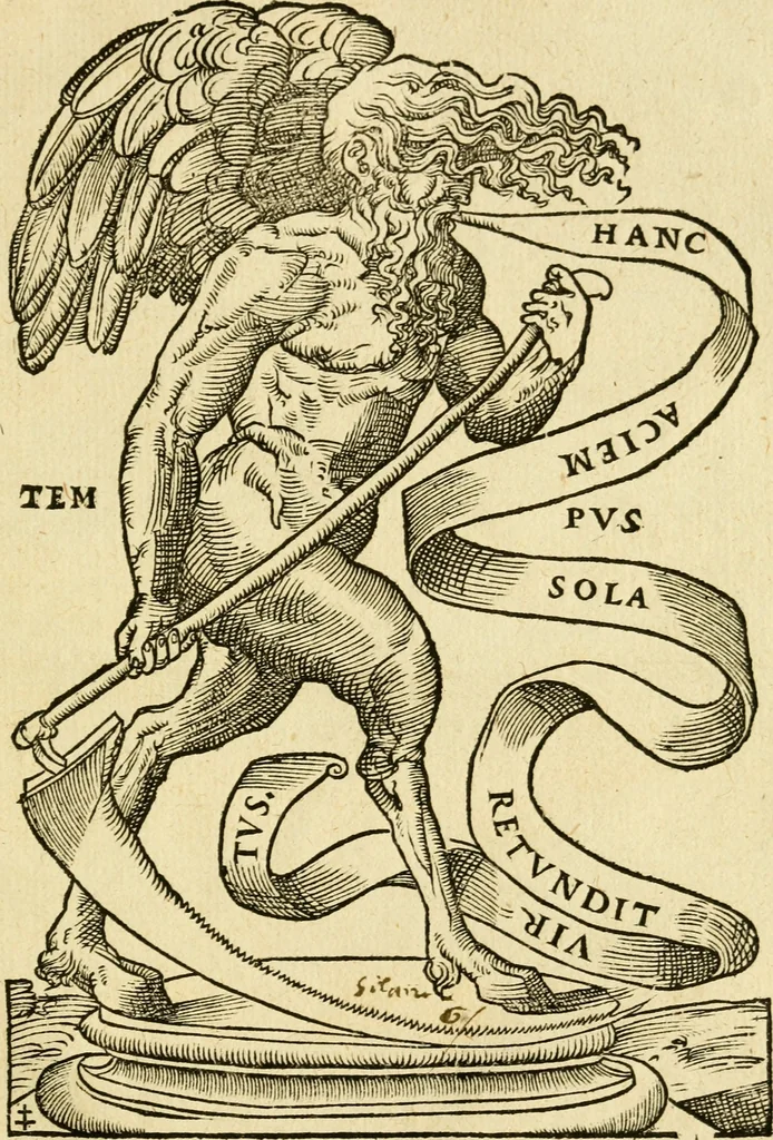 An illustration from L'histoire naturelle des estranges poissons marins, avec la vraie peincture & description du daulphin, & de plusieurs autres de son espece, 1551, leaf 120