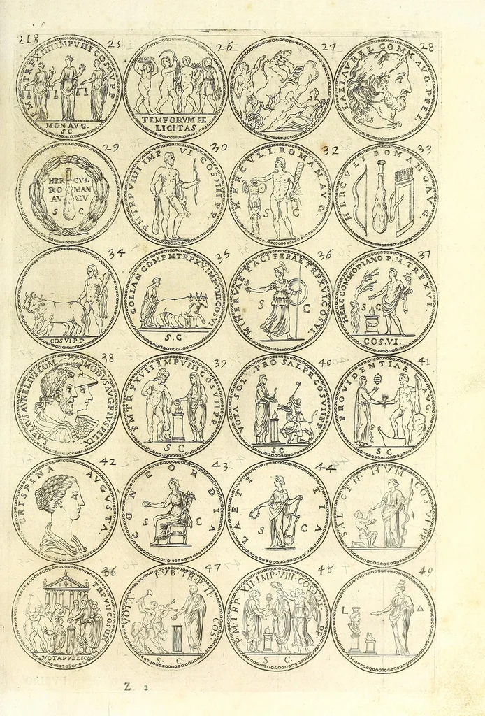 An illustration from L'historia avgvsta da Givlio Cesare a Constantino il Magno, 1685, leaf 199