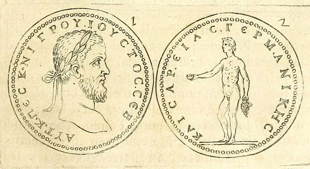 An illustration from L'historia avgvsta da Givlio Cesare a Constantino il Magno, 1685, leaf 207