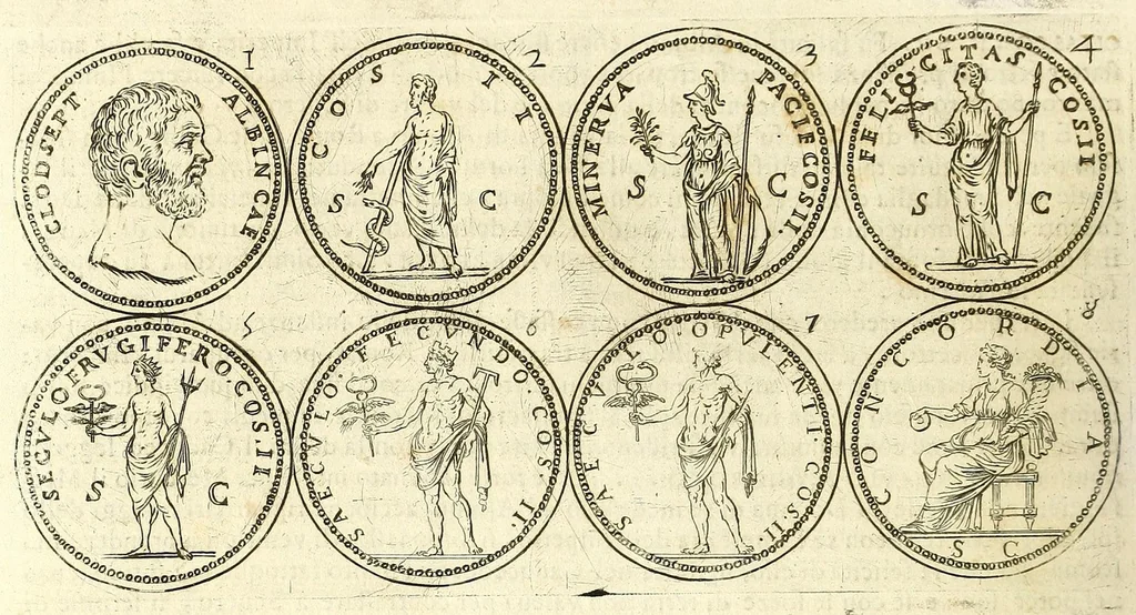 An illustration from L'historia avgvsta da Givlio Cesare a Constantino il Magno, 1685, leaf 210