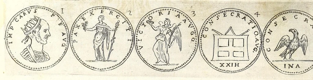 An illustration from L'historia avgvsta da Givlio Cesare a Constantino il Magno, 1685, leaf 304