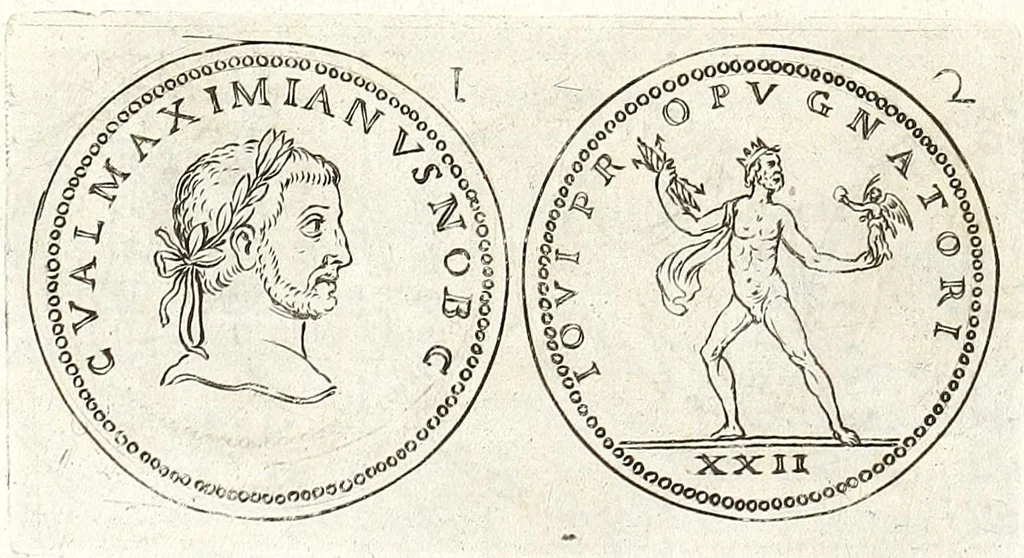 An illustration from L'historia avgvsta da Givlio Cesare a Constantino il Magno, 1685, leaf 314