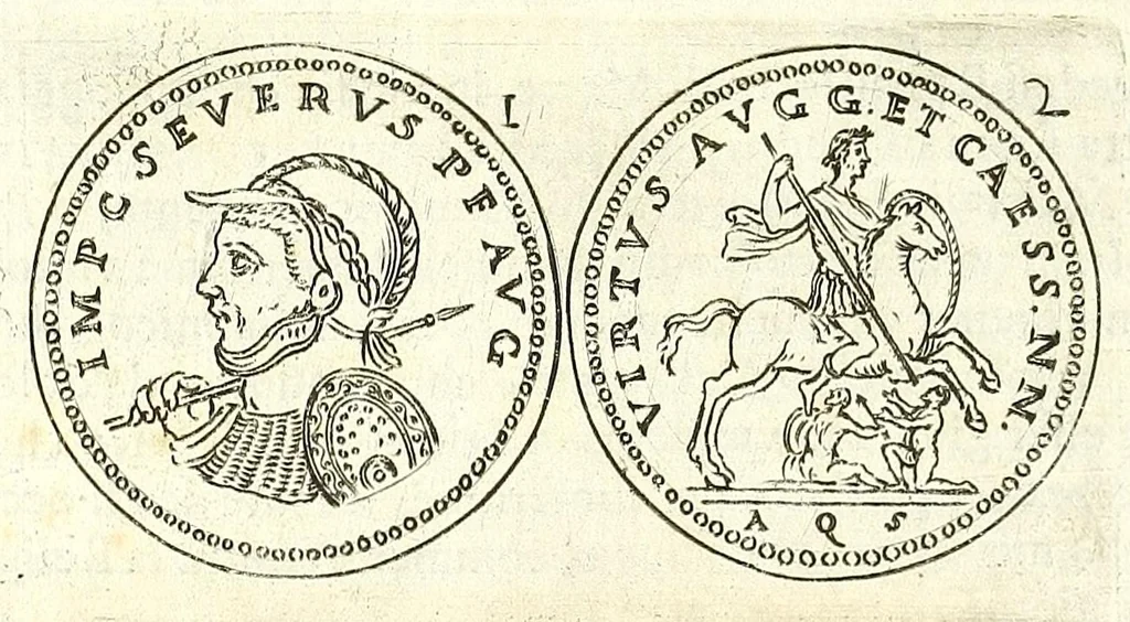 An illustration from L'historia avgvsta da Givlio Cesare a Constantino il Magno, 1685, leaf 316