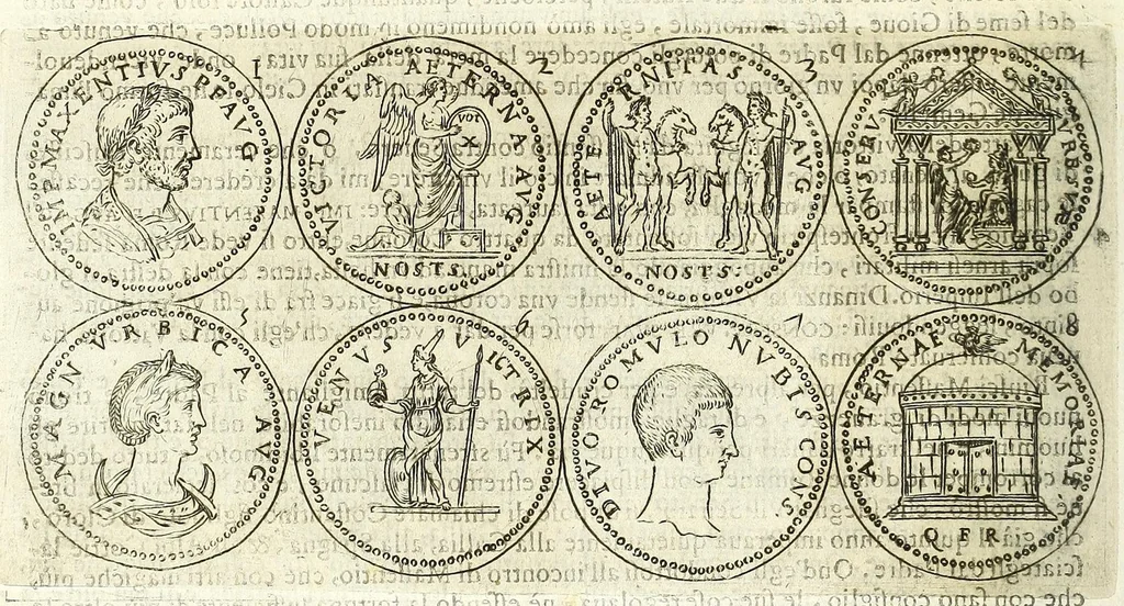 An illustration from L'historia avgvsta da Givlio Cesare a Constantino il Magno, 1685, leaf 318