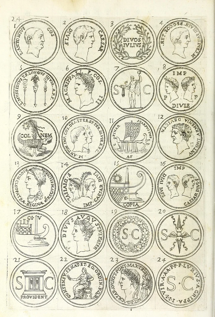 An illustration from L'historia avgvsta da Givlio Cesare a Constantino il Magno, 1685, leaf 40