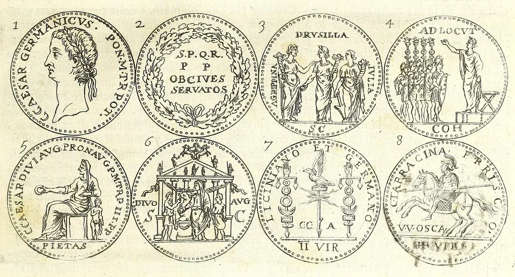 An illustration from L'historia avgvsta da Givlio Cesare a Constantino il Magno, 1685, leaf 57