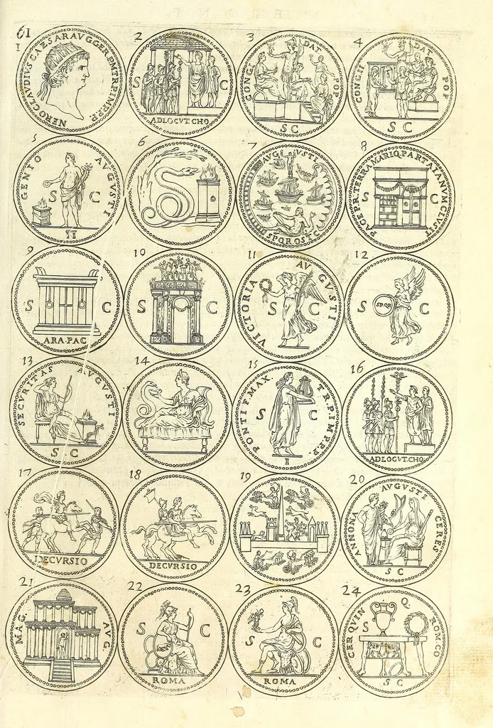 An illustration from L'historia avgvsta da Givlio Cesare a Constantino il Magno, 1685, leaf 73