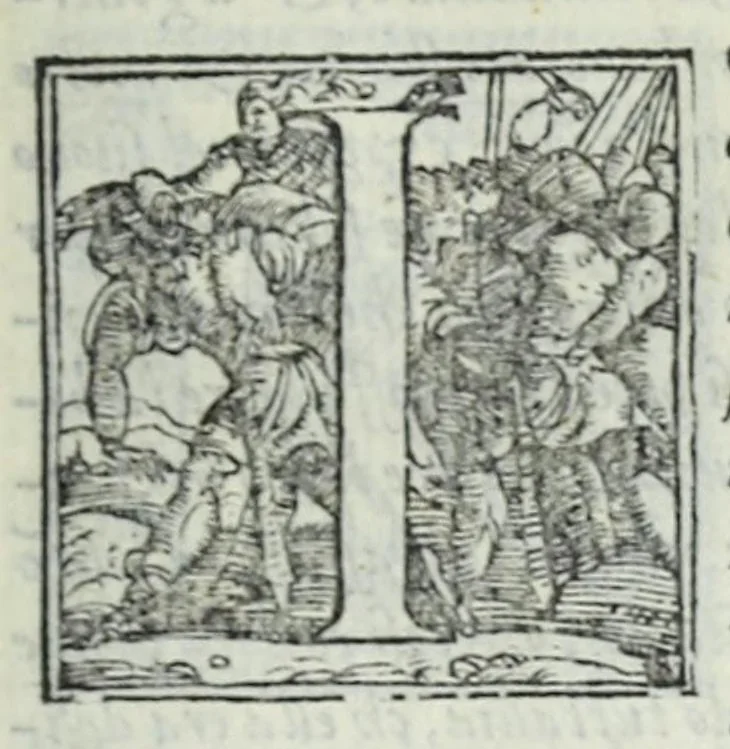 An illustration from L'Historia di Milano, 1554, leaf 7