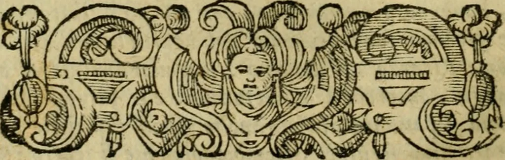 An illustration from L'historia ecclesiastica della rivolvzion d'Inghilterra : divisa in libri qvattro, ne' qvali si tratta di qvello ch'e avvenvto in quell'isola, da chè Arrigo Ottauo cominciò à pensare di ripudiar Caterina sua legittima moglie, infino à quest'vltimi anni di Lisabetta, vltima sua figliuola, 1594, leaf 653