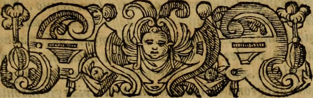 An illustration from L'historia ecclesiastica della rivolvzion d'Inghilterra : divisa in libri qvattro, ne' qvali si tratta di qvello ch'e avvenvto in quell'isola, da chè Arrigo Ottauo cominciò à pensare di ripudiar Caterina sua legittima moglie, infino à quest'vltimi anni di Lisabetta, vltima sua figliuola, 1594, leaf 724