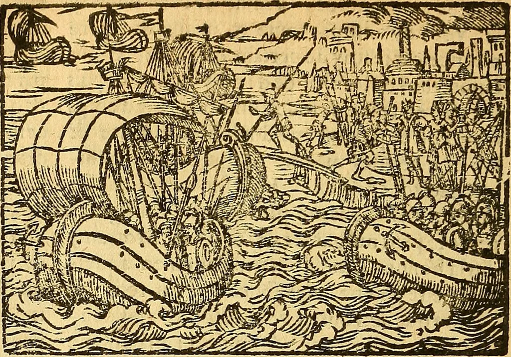 An illustration from L'Hystoire des devx prevx tres nobles et tres-vaillans chevaliers Valentin et Orson : fils de l'Empereur de Grece, & nepueux du tres-vaillant & tres-Chrestien Roy de France, Pepin. Contenant plusieurs & diuerses matieres, comme vous pourrez veoir cy apres, 1614, leaf 109