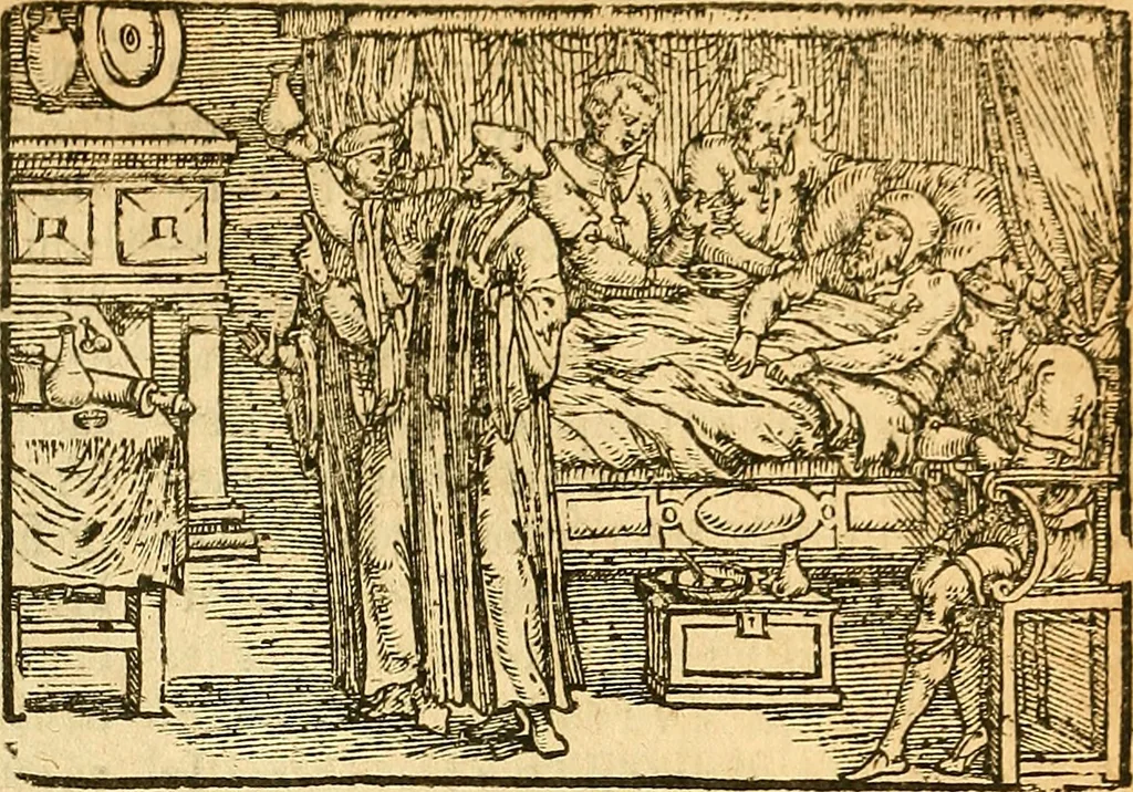 An illustration from L'Hystoire des devx prevx tres nobles et tres-vaillans chevaliers Valentin et Orson : fils de l'Empereur de Grece, & nepueux du tres-vaillant & tres-Chrestien Roy de France, Pepin. Contenant plusieurs & diuerses matieres, comme vous pourrez veoir cy apres, 1614, leaf 124