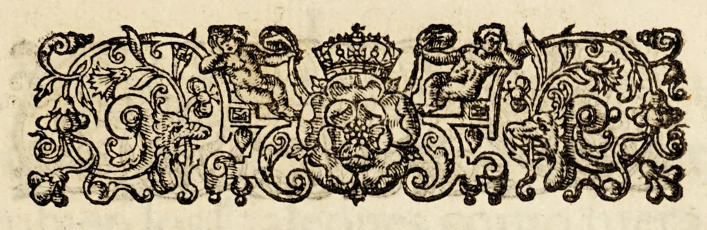 An illustration from A libell of Spanish lies: : found at the sacke of Cales, discoursing the fight in the West Indies, twixt the English nauie being fourteene ships and pinasses, and a fleete of twentie saile of the king of Spaines, and of the death of Sir Francis Drake. : With an answere briefely confuting the Spanish lies, and a short relation of the fight according to truth, 1596, leaf 13