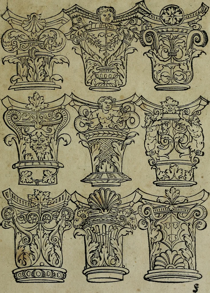 An illustration from Libellus artificiosus omnibus pictoribus, statuarijs, aurifabris, lapidicidis, arcularijs, laminarijs & cultrarijs fabris, sumopere utilis, nec à quae[que] antea uisus, nec prius editus, 1539, leaf 42