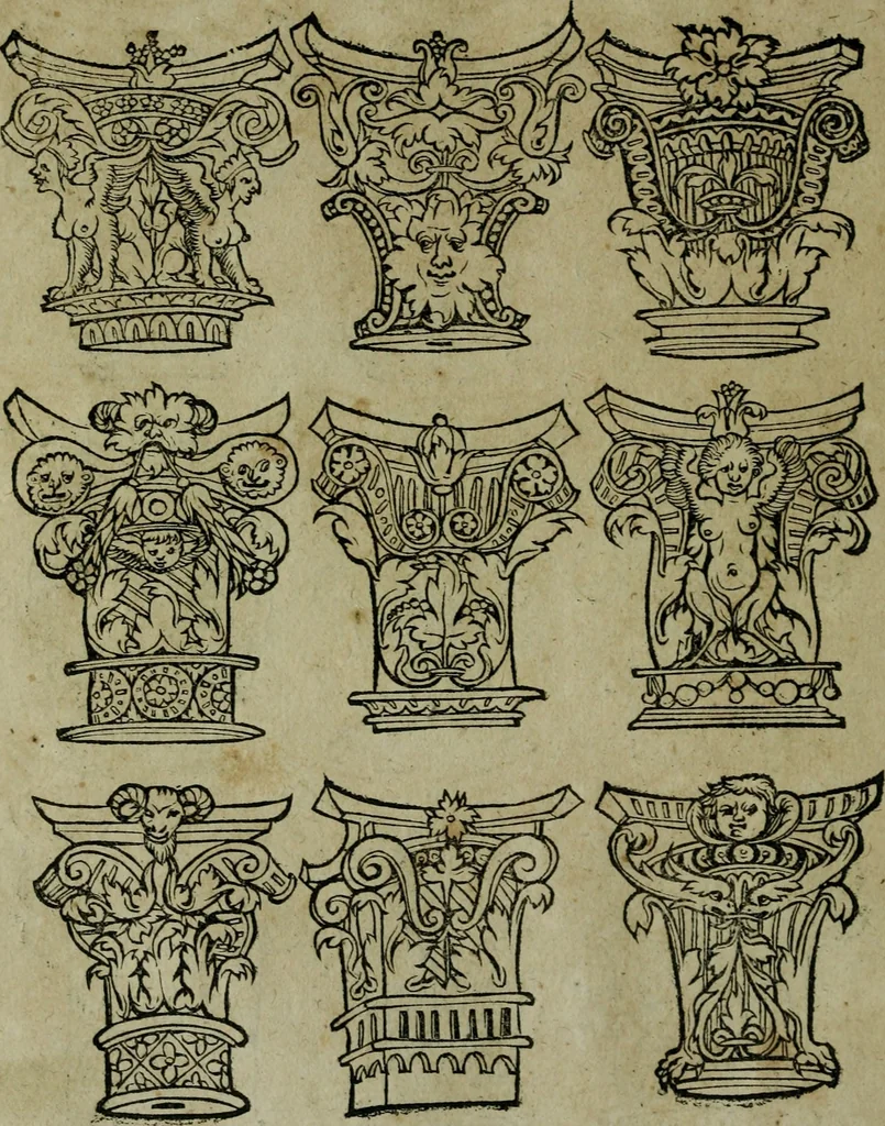 An illustration from Libellus artificiosus omnibus pictoribus, statuarijs, aurifabris, lapidicidis, arcularijs, laminarijs & cultrarijs fabris, sumopere utilis, nec à quae[que] antea uisus, nec prius editus, 1539, leaf 43