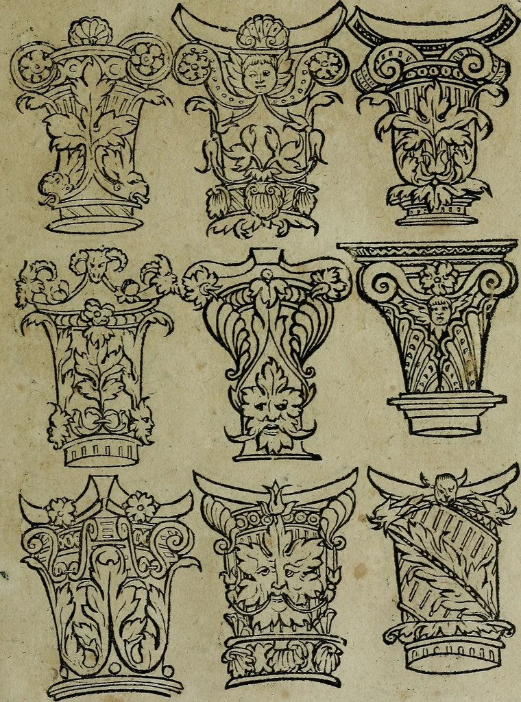 An illustration from Libellus artificiosus omnibus pictoribus, statuarijs, aurifabris, lapidicidis, arcularijs, laminarijs & cultrarijs fabris, sumopere utilis, nec à quae[que] antea uisus, nec prius editus, 1539, leaf 44