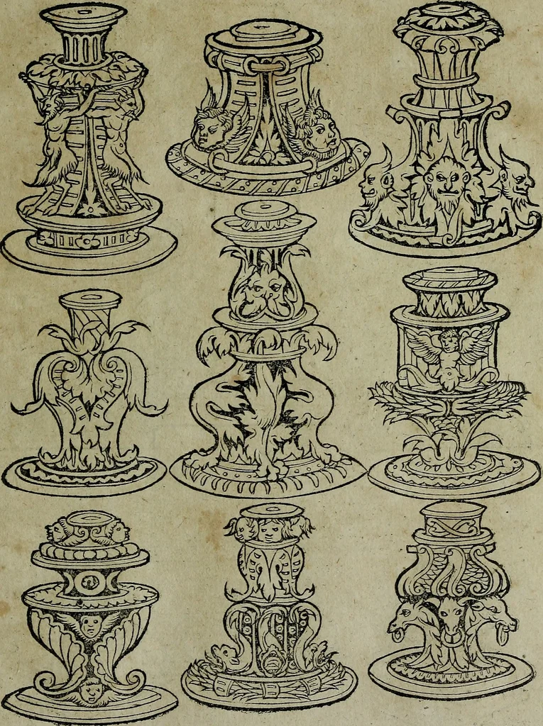 An illustration from Libellus artificiosus omnibus pictoribus, statuarijs, aurifabris, lapidicidis, arcularijs, laminarijs & cultrarijs fabris, sumopere utilis, nec à quae[que] antea uisus, nec prius editus, 1539, leaf 48