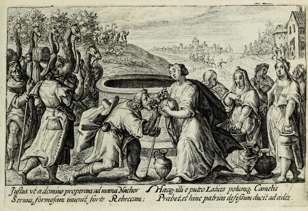 An illustration from Liber Genesis : aereis formis a Crispin Passaeo expressus versebusque tam Latinis quam Germanicis ornatus, sententijs ite[m] ex ss. patribus desumptis, 1629, leaf 77