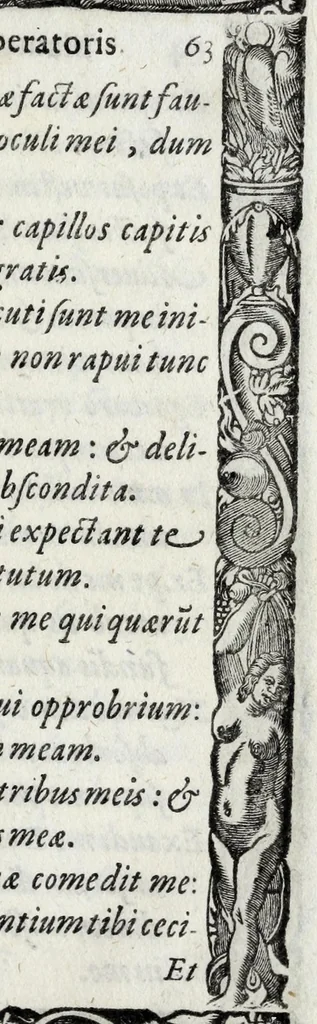 An illustration from Liber precationvm : qvas Carolvs Calvvs, imperator Hludouici Pij caesaris filius, sibi adolescenti pro quotidiano vsuante años vigintiquinq[ue] supra septingentos in vnum colligi & literis scribi aureis mandauit : in honorem et vsvm serenissimi principis Maximiliani ... : nunc primum in lucem editus & posteritati communicatus, 1583, leaf 127