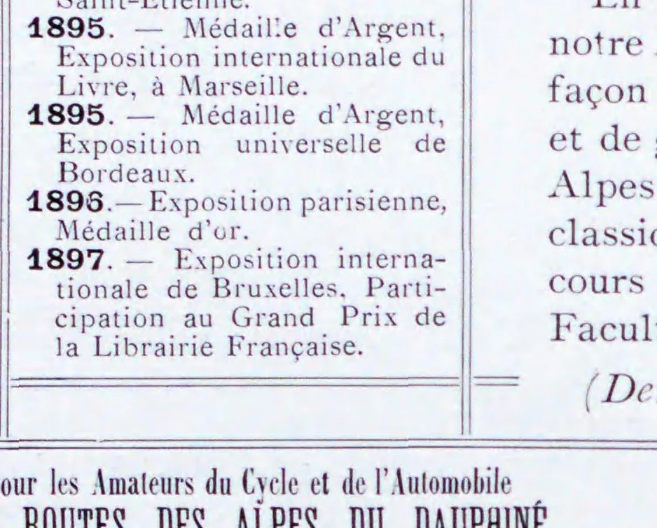 An illustration from La librairie : l'édition musicale, la presse, la reliure, l'affiche à l'exposition universelle de 1900 ; recueil précédé d'une notice historique par Lucien Layus, 1900, leaf 264