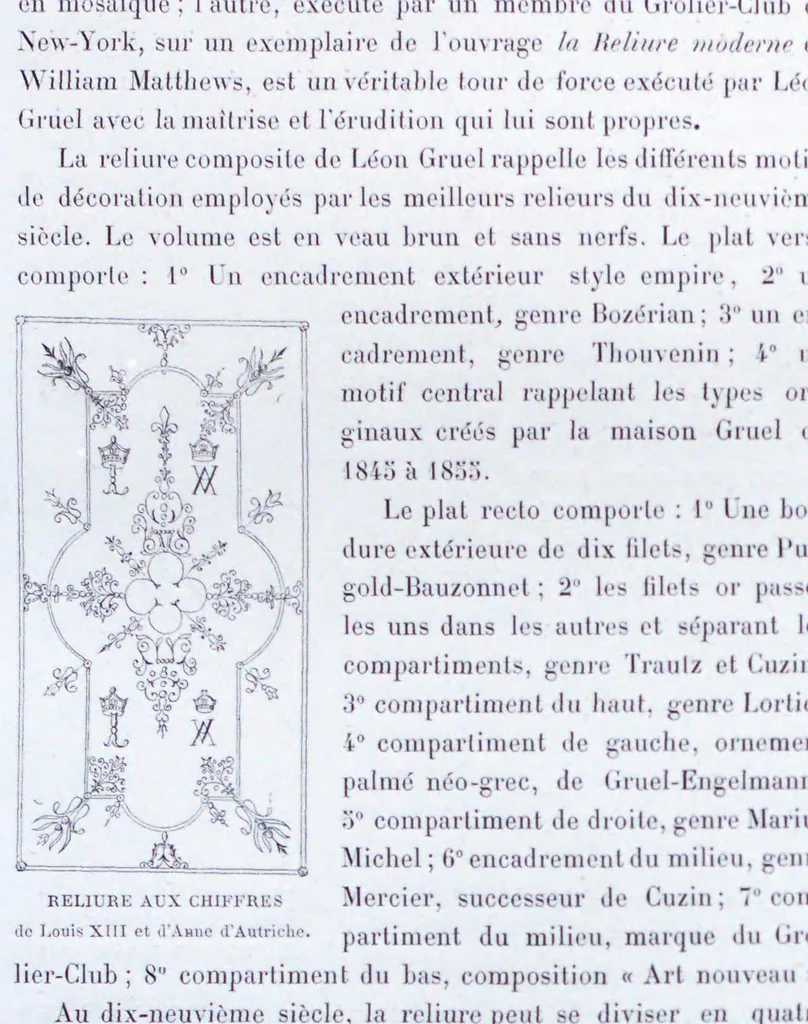 An illustration from La librairie : l'édition musicale, la presse, la reliure, l'affiche à l'exposition universelle de 1900 ; recueil précédé d'une notice historique par Lucien Layus, 1900, leaf 72