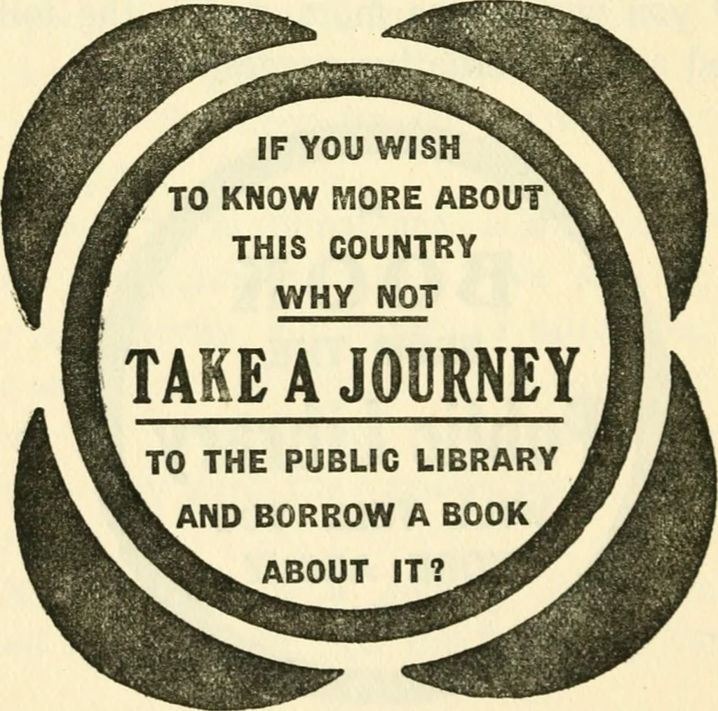 An illustration from Library advertising; "publicity" methods for public libraries, library-work with children, rural library schemes, &c., with a chapter on the cinema and library, 1921, leaf 115