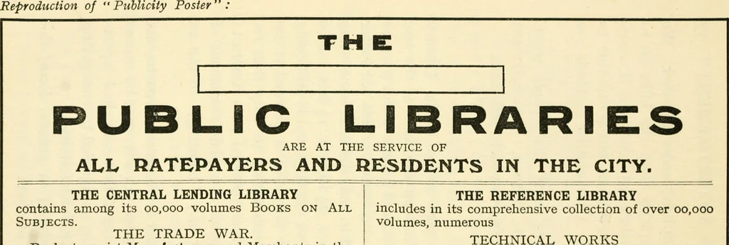 An illustration from Library advertising; "publicity" methods for public libraries, library-work with children, rural library schemes, &c., with a chapter on the cinema and library, 1921, leaf 21