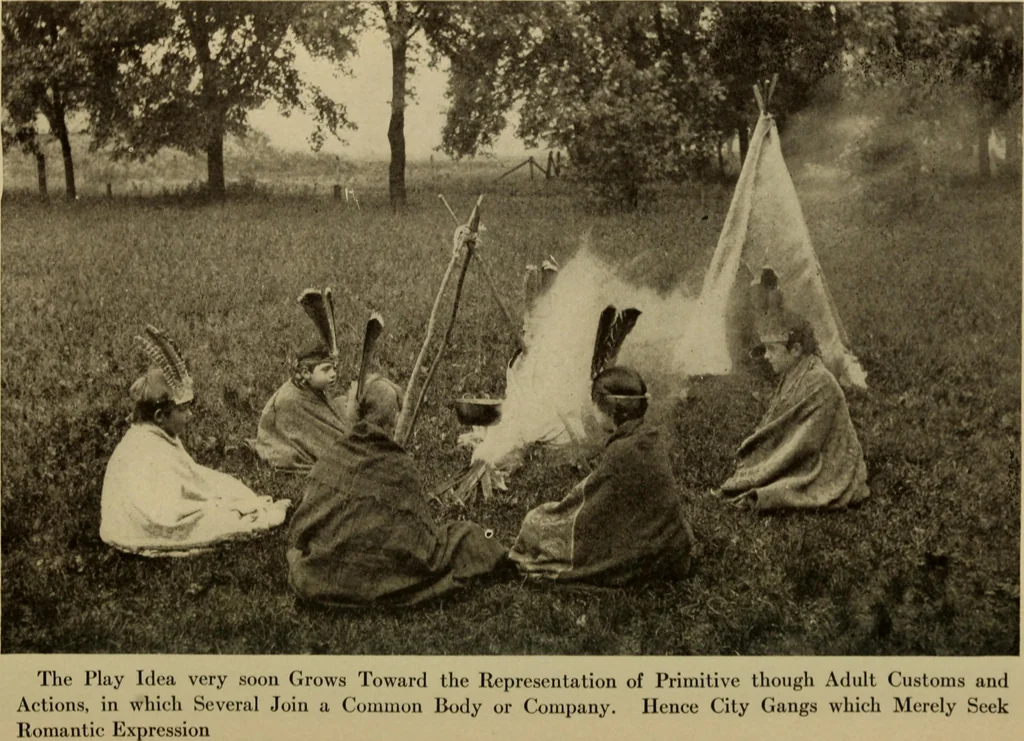 An illustration from The library at work and play, 1912, leaf 77