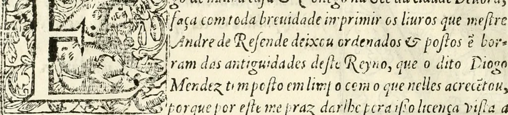 An illustration from Libri quatuor de antiqvitatibvs Lvsitaniae, 1593, leaf 7