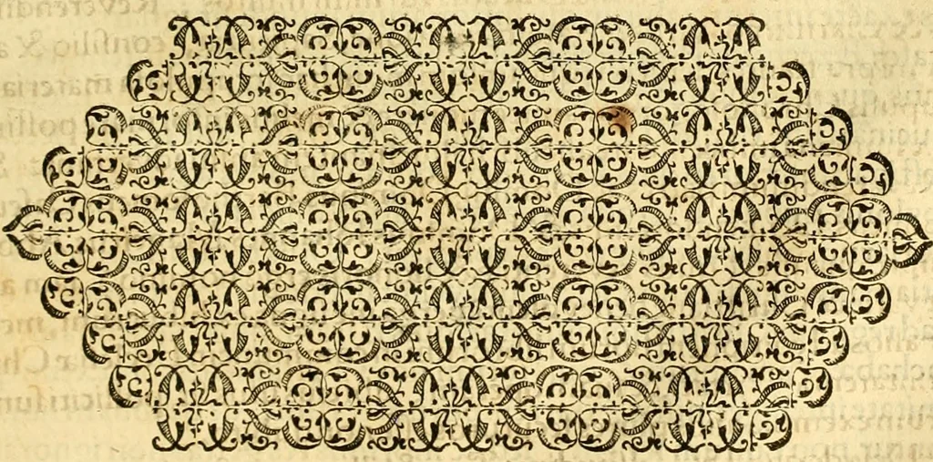 An illustration from Libri quatuor de scrupulis chronologor[um] in quibus non solum calculus sacræ scripturæ cum serie quatuor monarchiarum, & olympiadibus Græcorum, atq[ue] annis ab urbe Roma condita pulcherrima harmonia conciliatur : sed etiam quam plurimi et difficilimi scrupuli, qui hactenus in hanc harmoniam irrepserant, multosq[ue] antiquitatis & veritatis diligentissimos inquisitores non parum torserant, ita eximuntur, ut maiore cum luce, fructu & voluptate tam sacræ quàm prophanæ historiæ ab omnibus legi possint, 1575, leaf 6