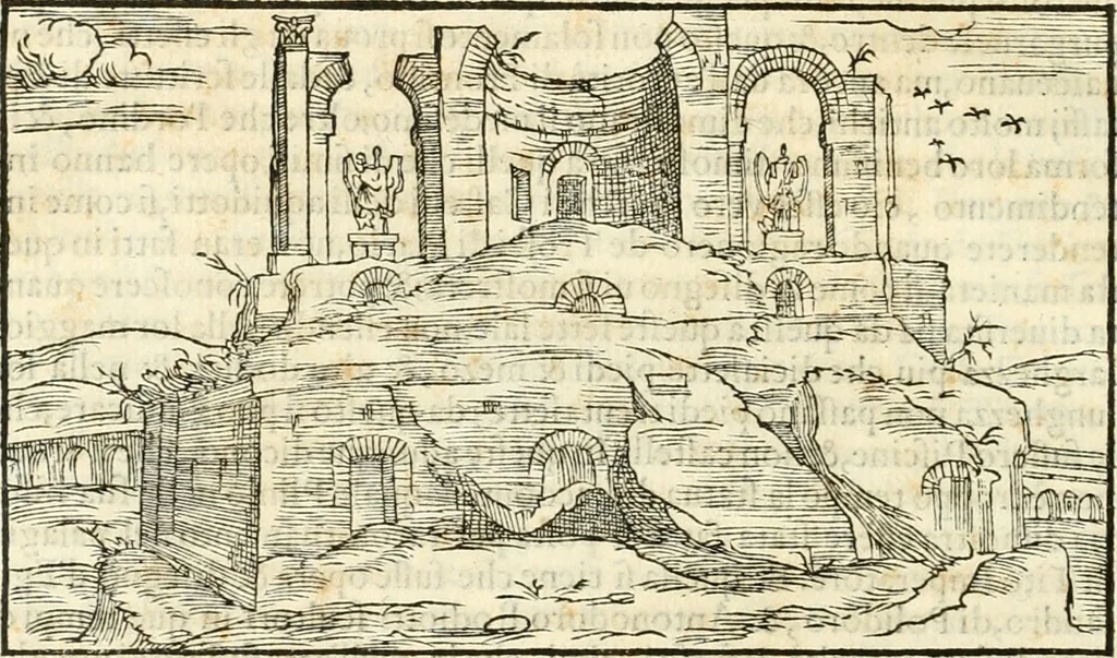 An illustration from Libri qvattro dell'antichita della citta di Roma : raccolte sotto brevita da diversi antichi et moderni scrittori, 1565, leaf 111