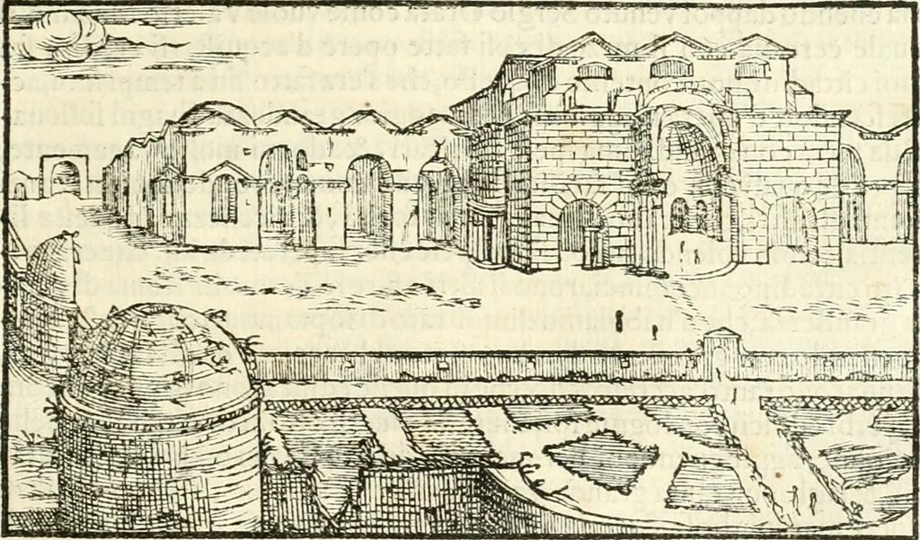 An illustration from Libri qvattro dell'antichita della citta di Roma : raccolte sotto brevita da diversi antichi et moderni scrittori, 1565, leaf 126