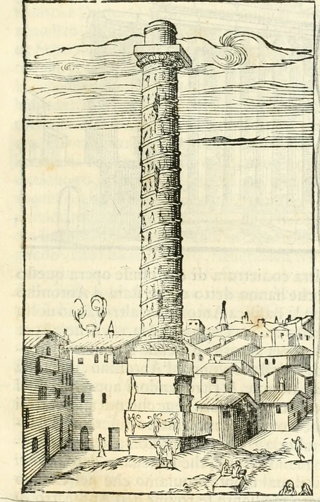 An illustration from Libri qvattro dell'antichita della citta di Roma : raccolte sotto brevita da diversi antichi et moderni scrittori, 1565, leaf 166