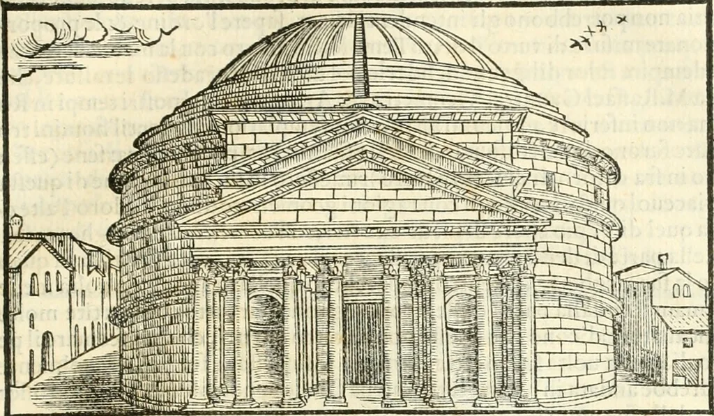 An illustration from Libri qvattro dell'antichita della citta di Roma : raccolte sotto brevita da diversi antichi et moderni scrittori, 1565, leaf 172