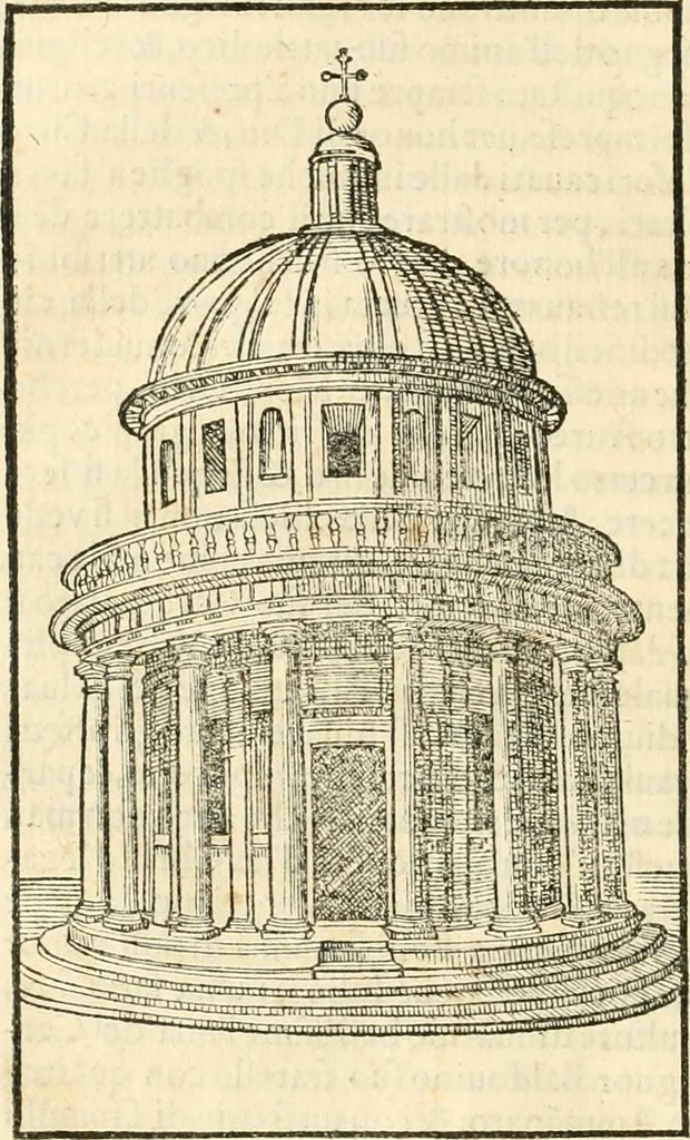 An illustration from Libri qvattro dell'antichita della citta di Roma : raccolte sotto brevita da diversi antichi et moderni scrittori, 1565, leaf 187
