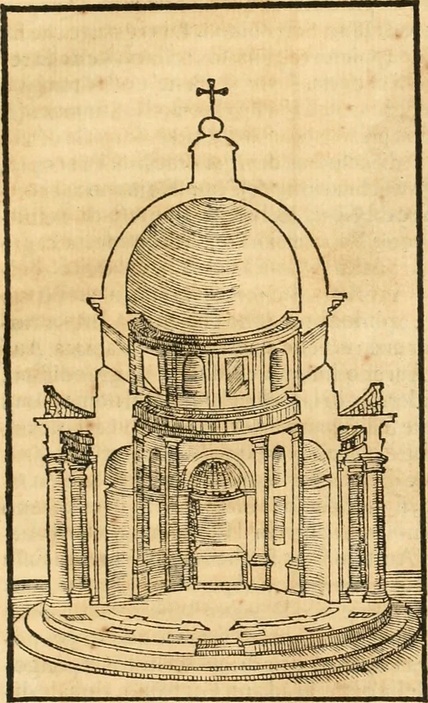 An illustration from Libri qvattro dell'antichita della citta di Roma : raccolte sotto brevita da diversi antichi et moderni scrittori, 1565, leaf 188