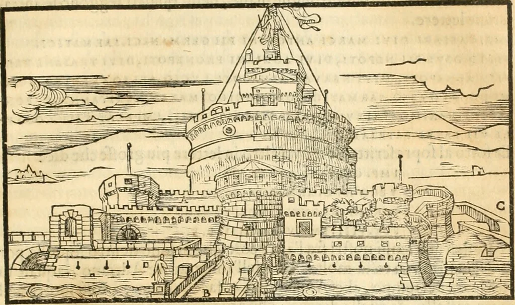 An illustration from Libri qvattro dell'antichita della citta di Roma : raccolte sotto brevita da diversi antichi et moderni scrittori, 1565, leaf 198