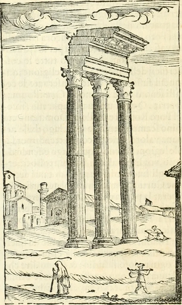 An illustration from Libri qvattro dell'antichita della citta di Roma : raccolte sotto brevita da diversi antichi et moderni scrittori, 1565, leaf 41