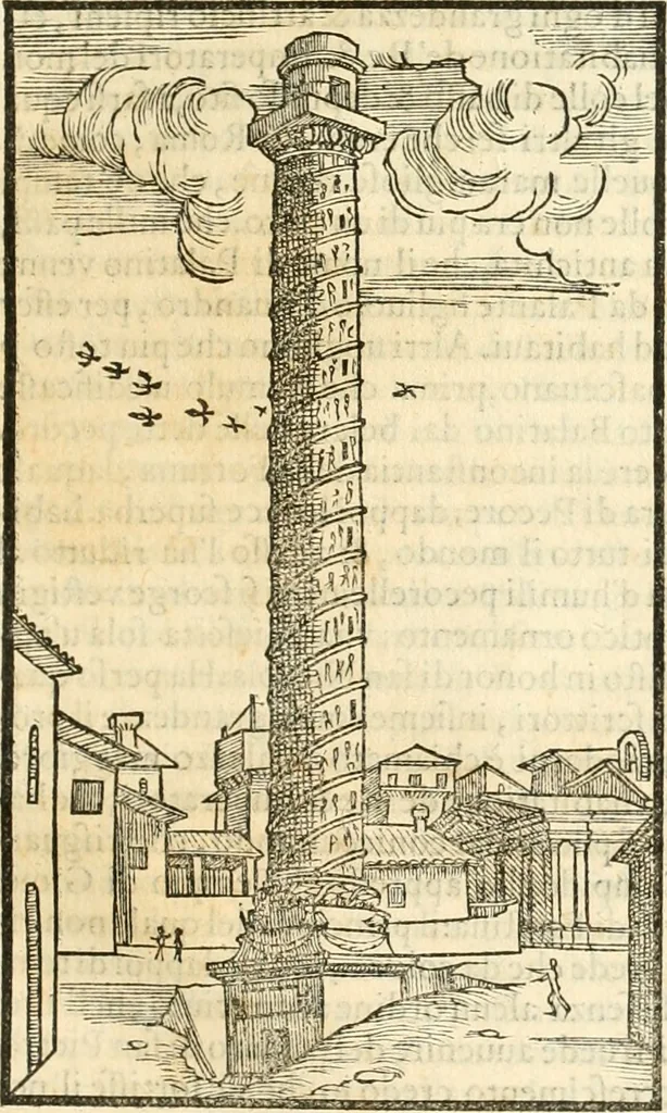 An illustration from Libri qvattro dell'antichita della citta di Roma : raccolte sotto brevita da diversi antichi et moderni scrittori, 1565, leaf 66