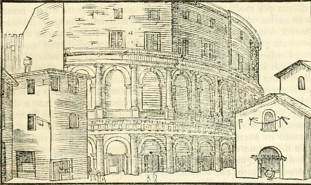 An illustration from Libri qvattro dell'antichita della citta di Roma : raccolte sotto brevita da diversi antichi et moderni scrittori, 1565, leaf 78