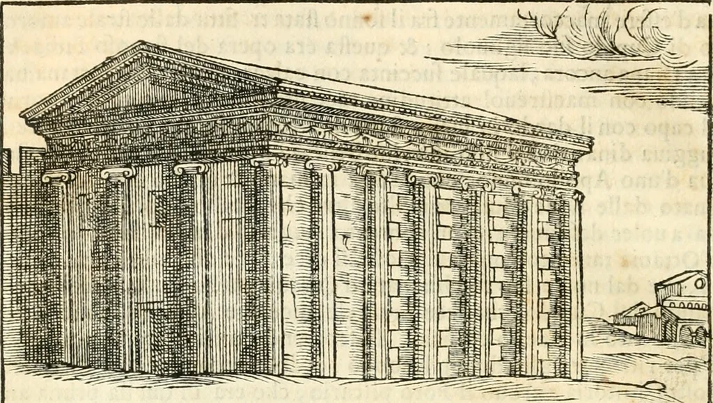 An illustration from Libri qvattro dell'antichita della citta di Roma : raccolte sotto brevita da diversi antichi et moderni scrittori, 1565, leaf 81