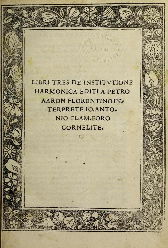 An illustration from Libri tres de institvtione harmonica, 1516, leaf 7
