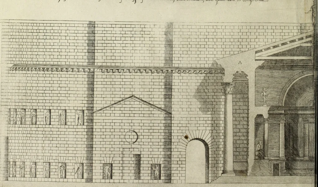 An illustration from Libro d'Antonio Labacco appartenente a l'architettvra nel qval si figvrano alcvne notabili antiqvita di Roma, 1570, leaf 11