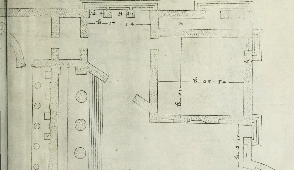 An illustration from Libro d'Antonio Labacco appartenente a l'architettvra nel qval si figvrano alcvne notabili antiqvita di Roma, 1570, leaf 16