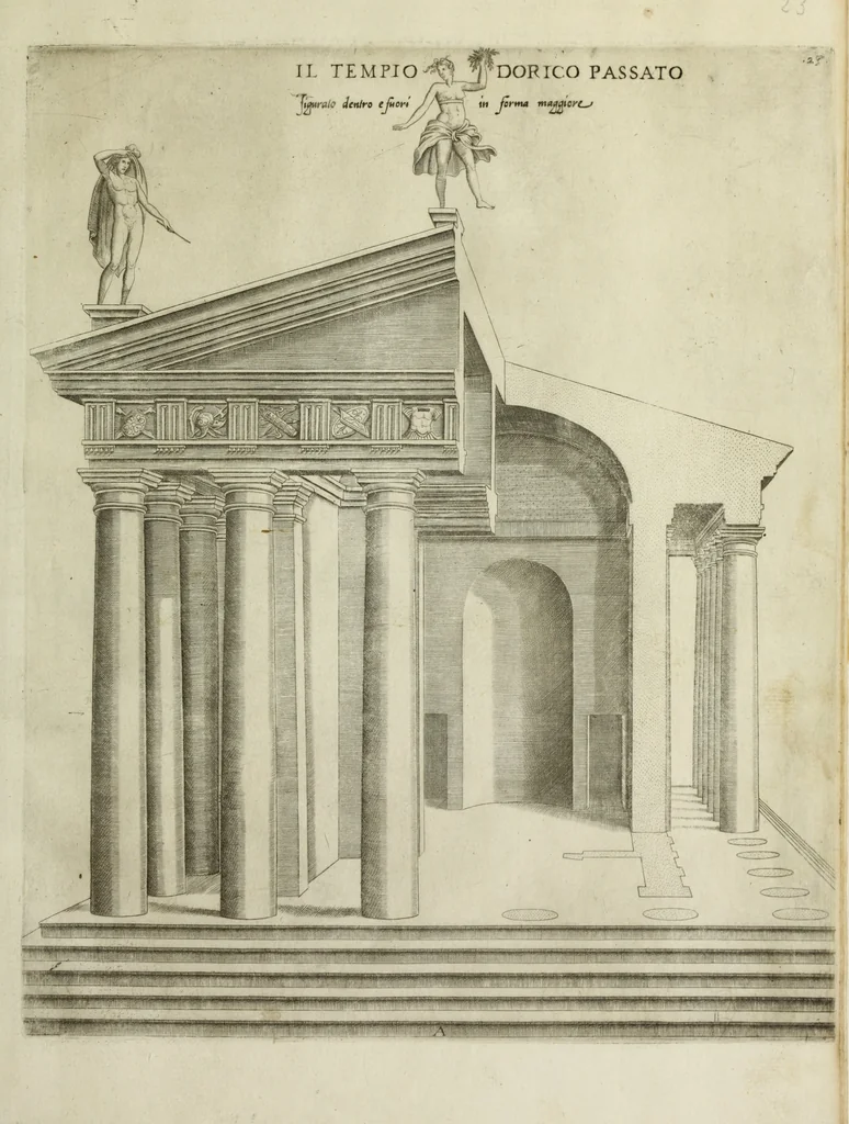 An illustration from Libro d'Antonio Labacco appartenente a l'architettvra nel qval si figvrano alcvne notabili antiqvita di Roma, 1570, leaf 26