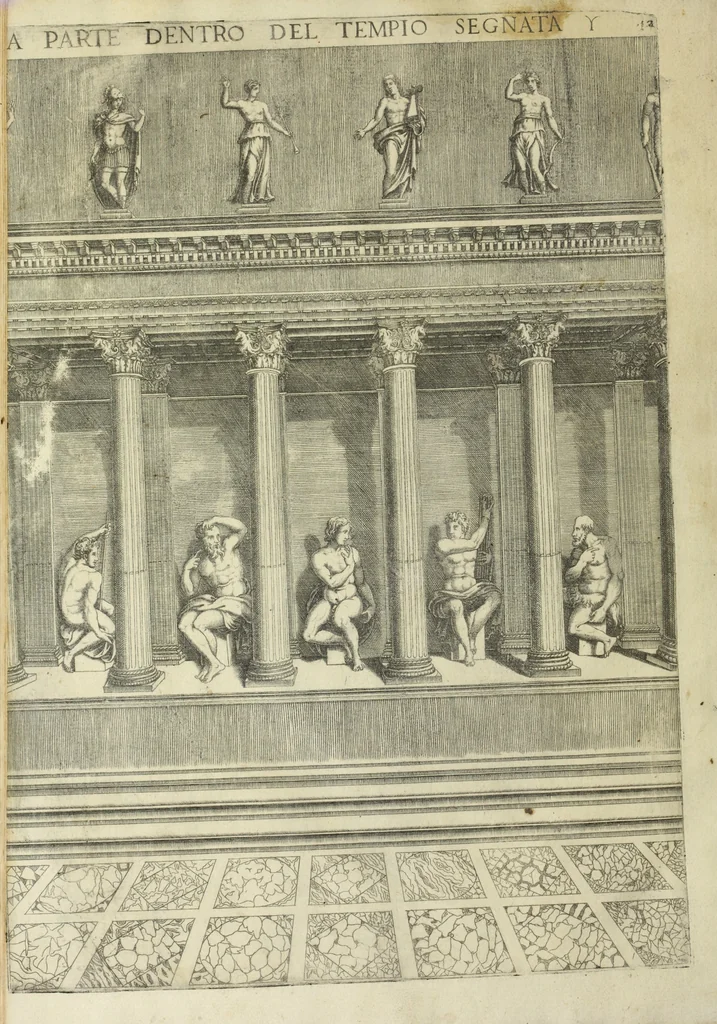An illustration from Libro d'Antonio Labacco appartenente a l'architettvra nel qval si figvrano alcvne notabili antiqvita di Roma, 1570, leaf 33