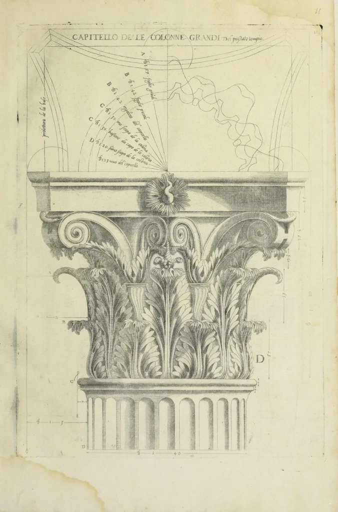 An illustration from Libro d'Antonio Labacco appartenente a l'architettvra nel qval si figvrano alcvne notabili antiqvita di Roma, 1570, leaf 42