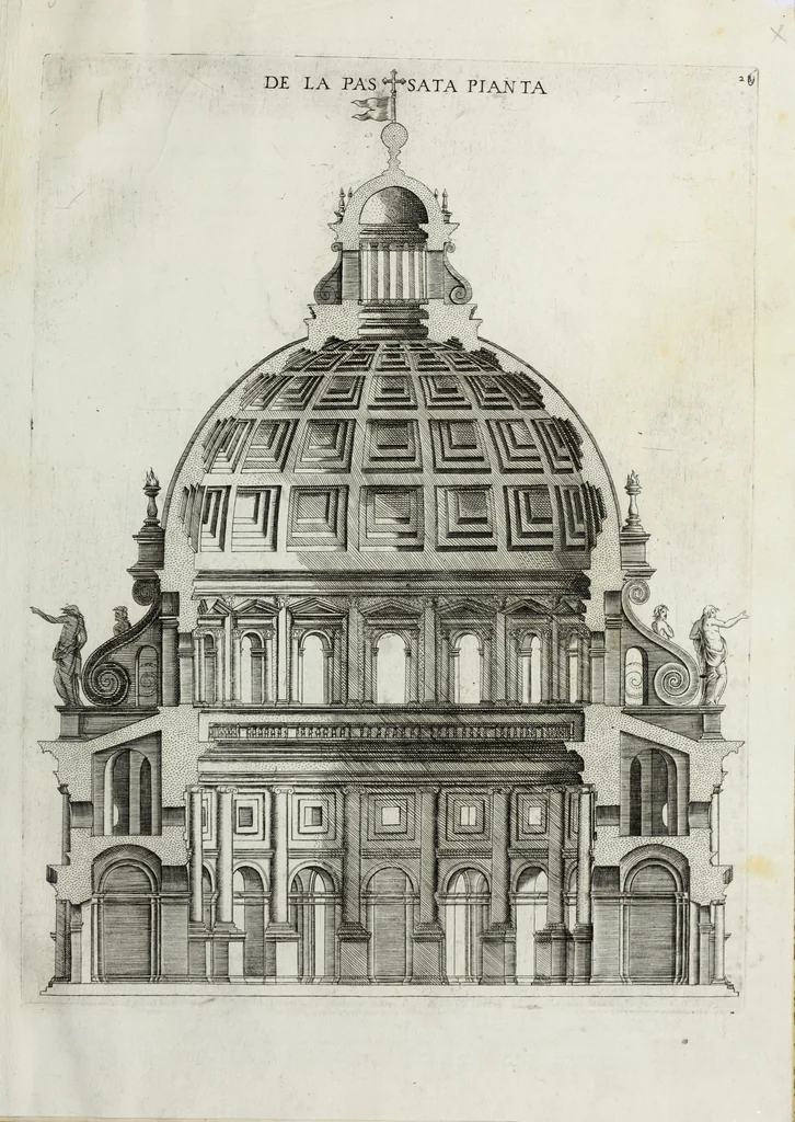 An illustration from Libro d'Antonio Labacco appartenente a l'architettvra nel qval si figvrano alcvne notabili antiqvita di Roma, 1570, leaf 52